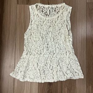 Lauren Conrad lace peplum top